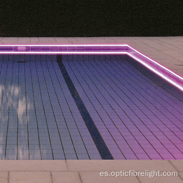 Iluminación perimetral de piscina de fibra óptica